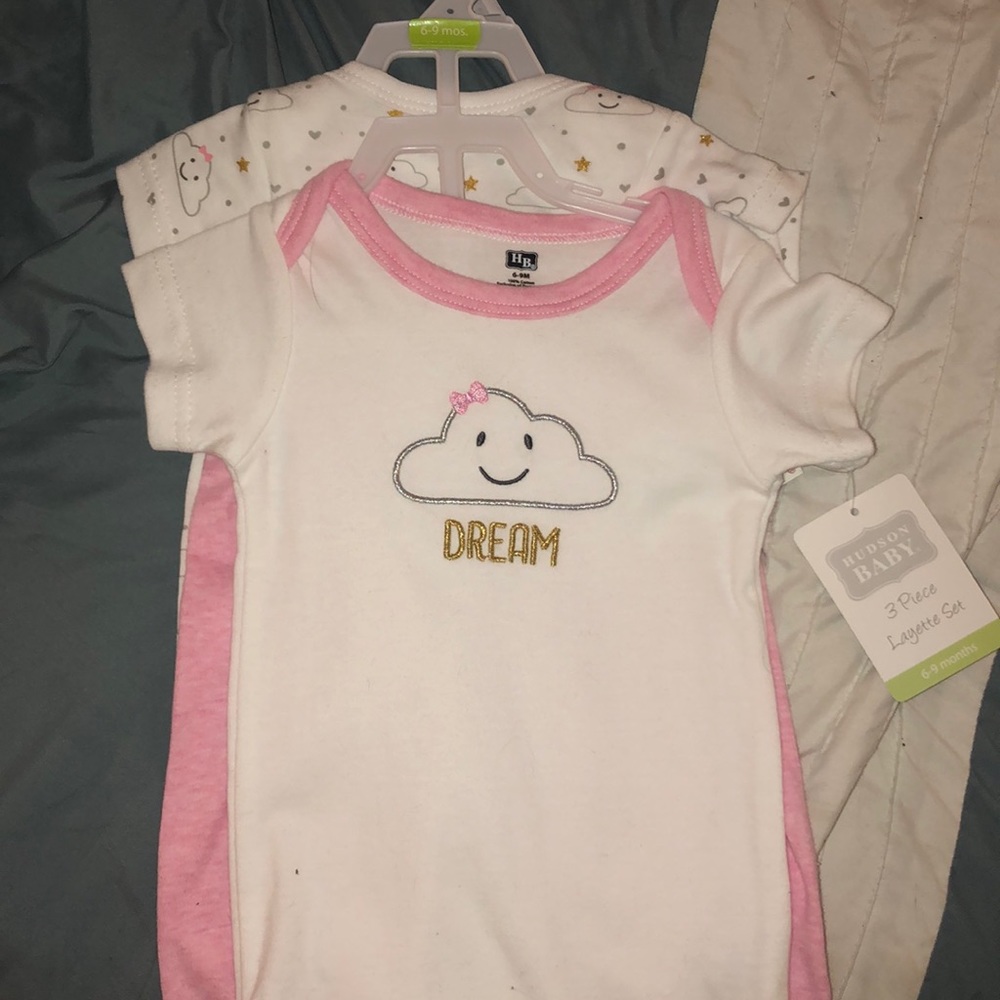 NWT Baby Girl 3-pc outfit set